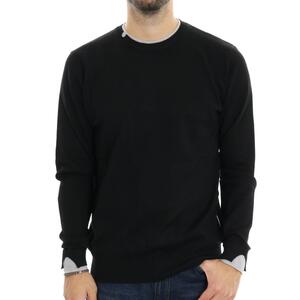 MAGLIA CON CONTRASTI SEINSE NERO